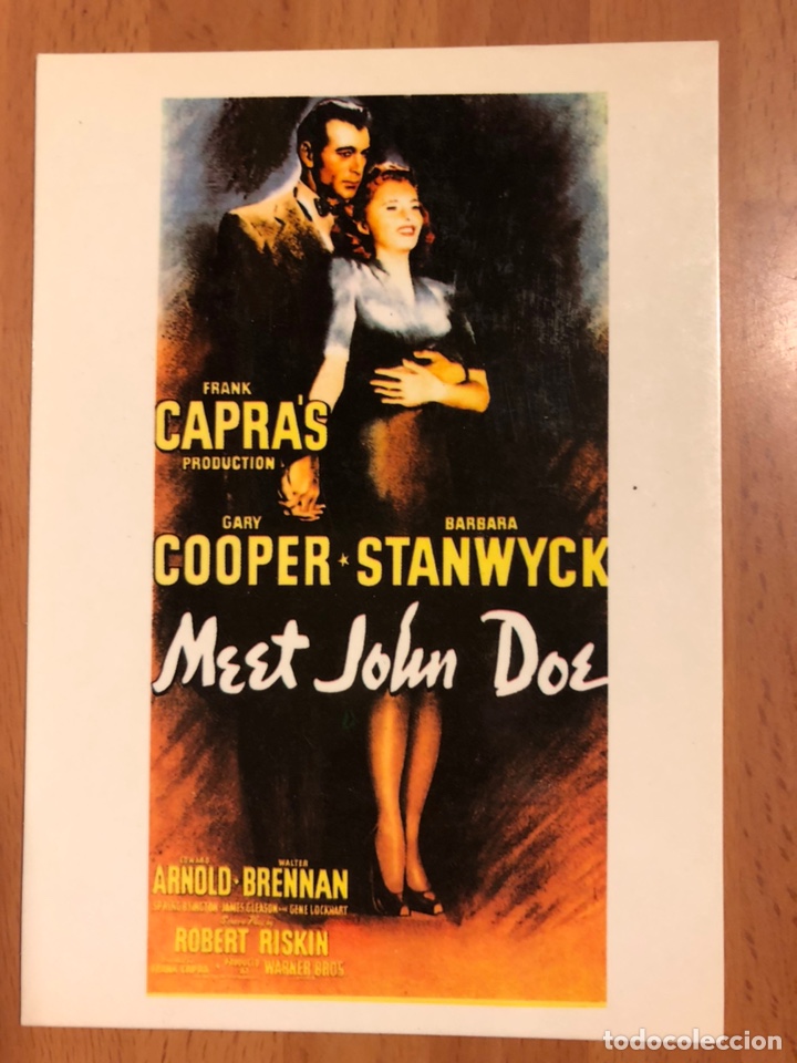 Cine: Tarjeta postal Juan Nadie gary cooper barbara stanwyck