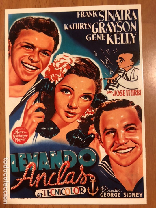 Cine: Tarjeta postal levando anclas gene kelly frank Sinatra