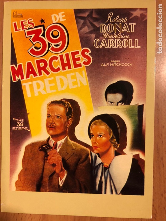 Cine: Tarjeta postal los 39 escalones alfred hitchcock