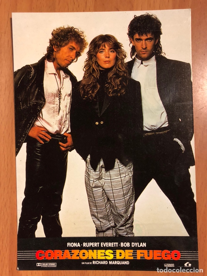 Cine: Tarjeta postal Lauren films corazones de fuego.fiona bob dylan