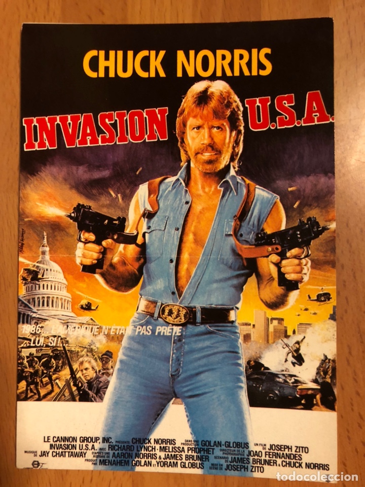 Chuck Norris,,postcard Carte postale Invasion USA 