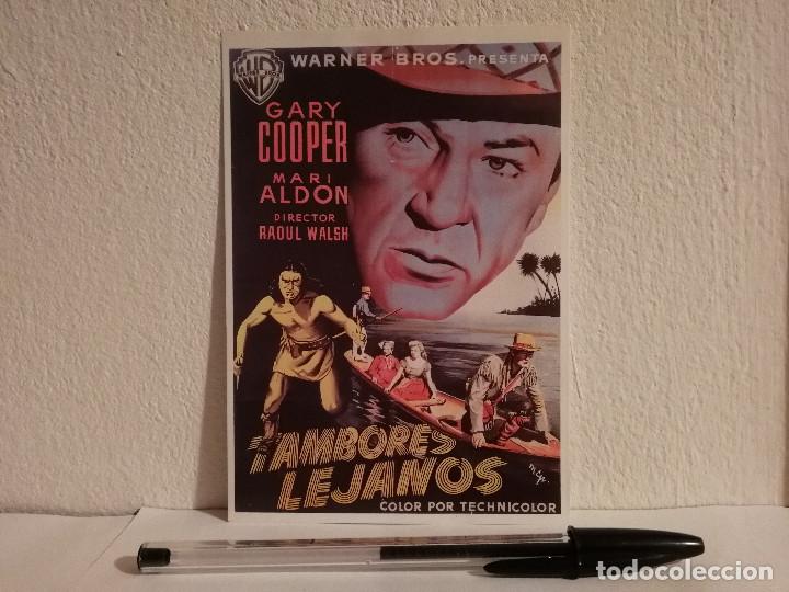 Cine: TARJETA PAPEL -10*15- TAMBORES LEJANOS - GARY COOPER - WESTERN - MCP