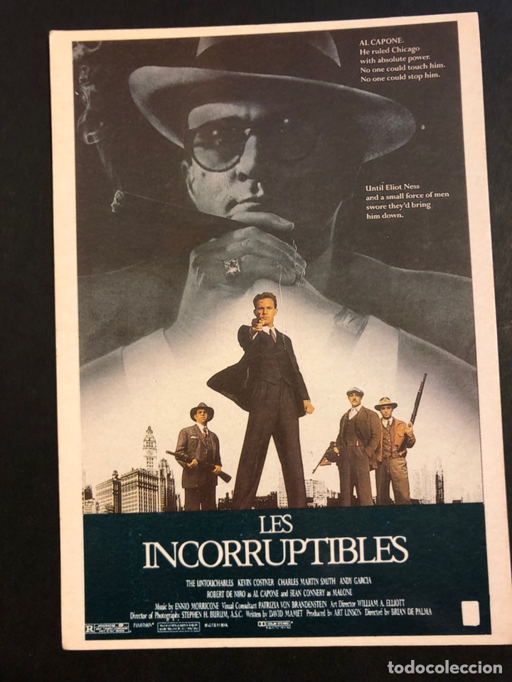 Cine: Tarjeta postal los intocables Robert De Niro Kevin Costner
