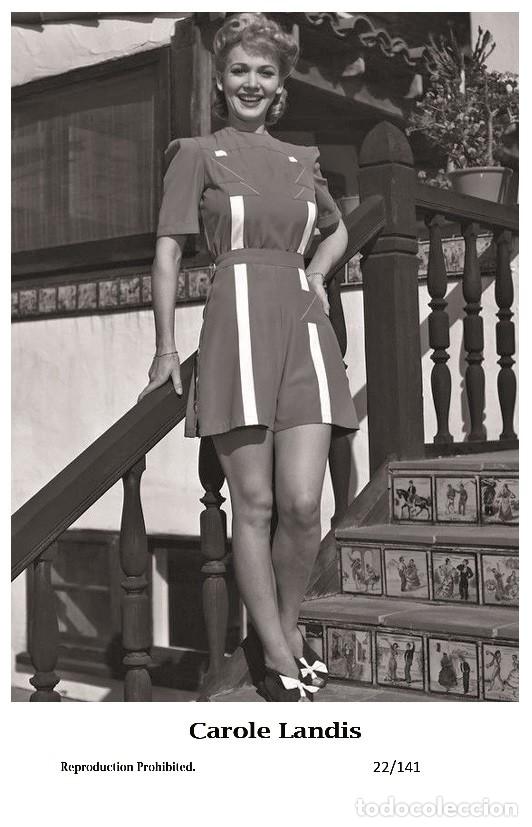 Cine: CAROLE LANDIS - Film star Pin Up PHOTO POSTCARD - 22-141 Swiftsure Postcard