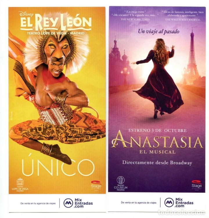 Cine: ANASTASIA EL MUSICAL. EL REY LE&Oacute;N. 10 x 21 cms..
