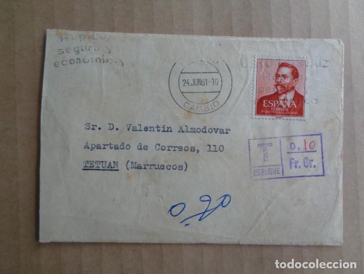 Cine: SOBRE y TARJETA DE NAVIDAD CON SU FIRMA ENVIADA POR CARMEN SEVILLA A MARRUECOS -- JUNIO 1961