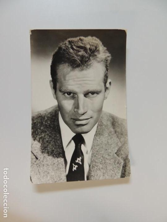 Cine: charlton heston - POSTAL ORIGINAL B/N - corbata tie