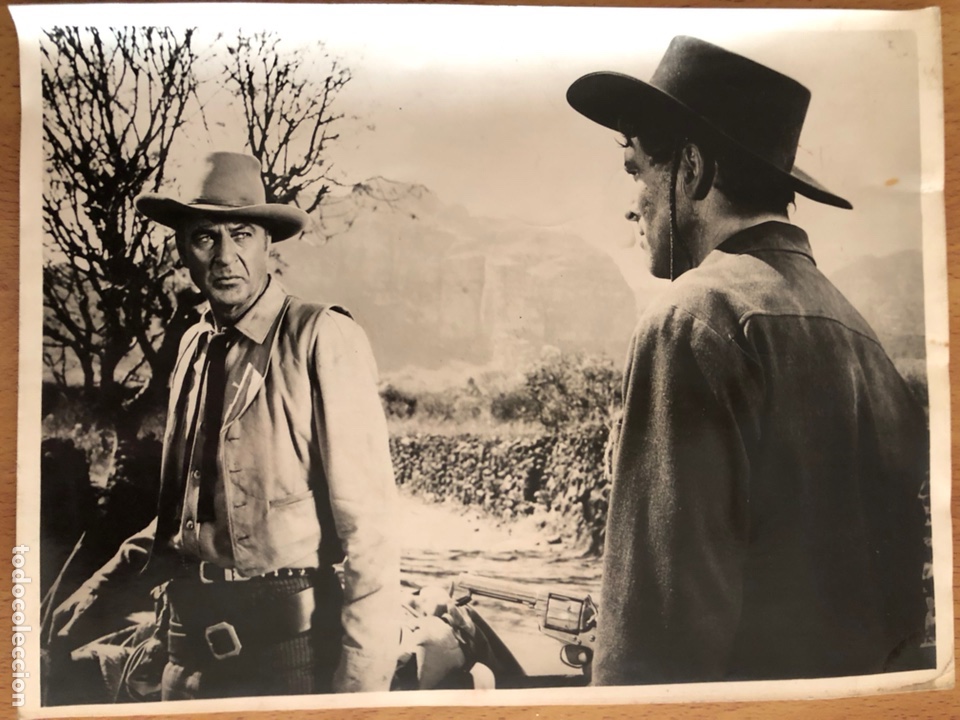 Cine: Foto original de burt lancaster y gary cooper en Veracruz 24 x 18 cm