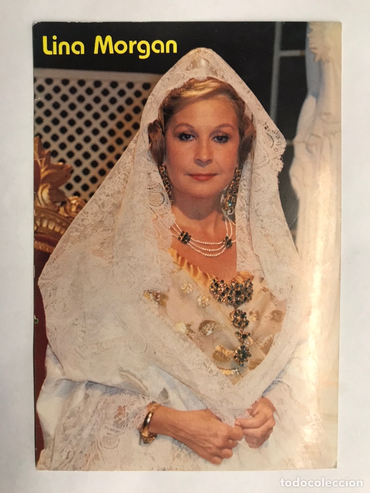 Cine: LINA MORGAN. Artista Espa&ntilde;ola con traje de Fallera..