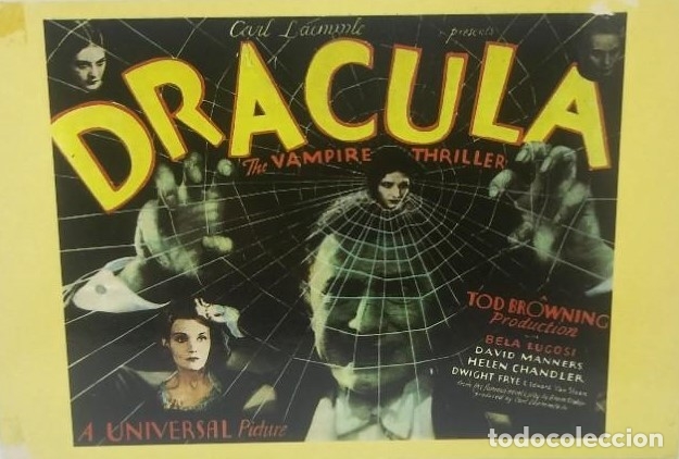 Cine: POSTAL DRACULA THE VAMPIRE THRILLER A UNIVERSAL PICTURE 813.