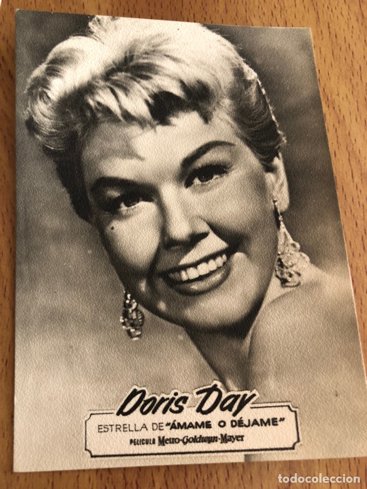Cine: Foto publicidad infonal 11x8 cm Doris day &aacute;mame o d&eacute;jame