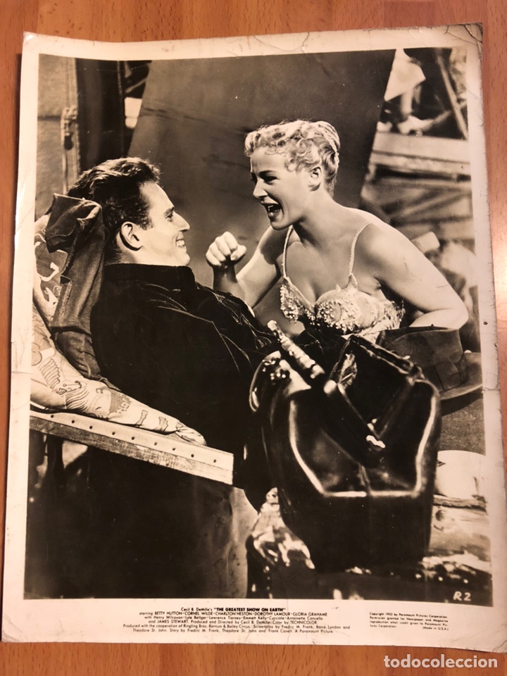 Cine: Foto original 25,5x20 el mayor espect&aacute;culo del mundo cecil b de mille.charlton heston Betty hutton