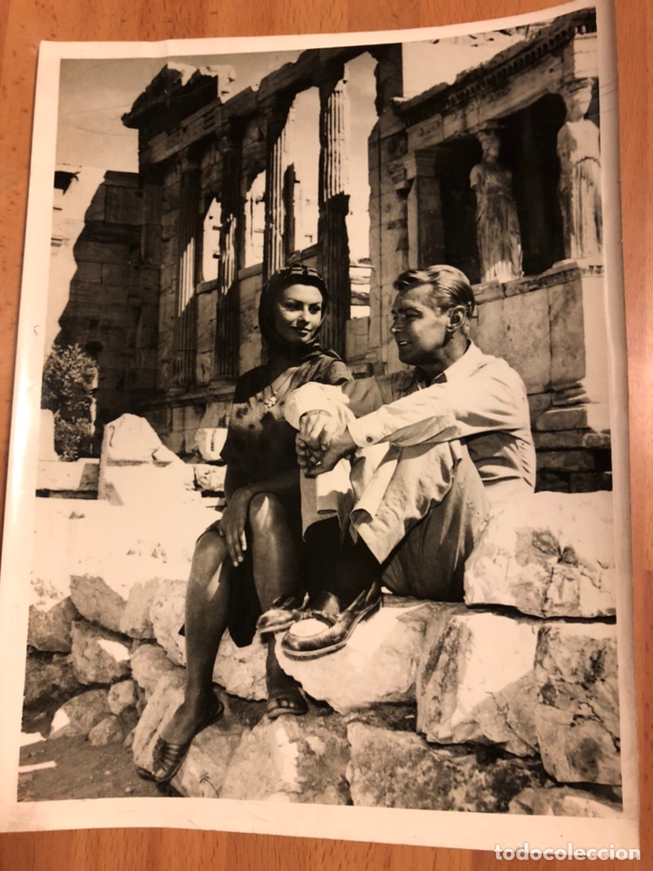 Cine: Foto original 24x18 cm la sirena y el delfin sofia Sophia Loren y Alan ladd