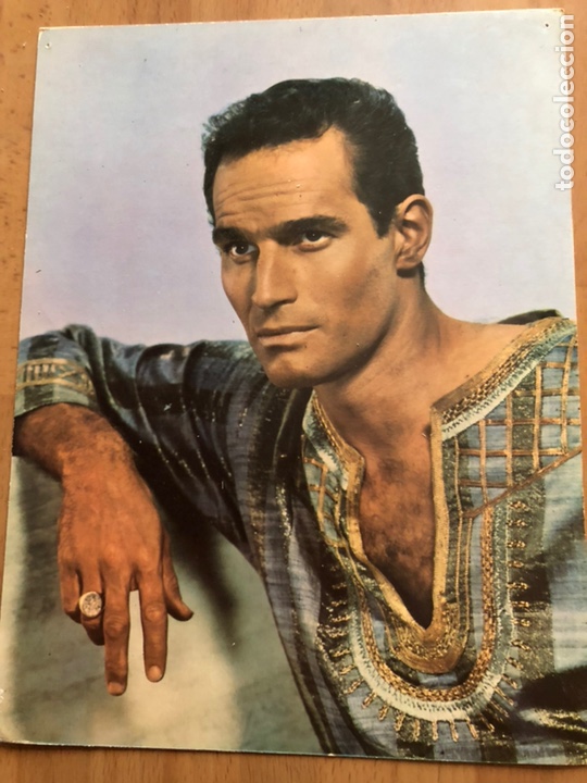Cine: Tarjeta 23x17,5 cm charlton heston