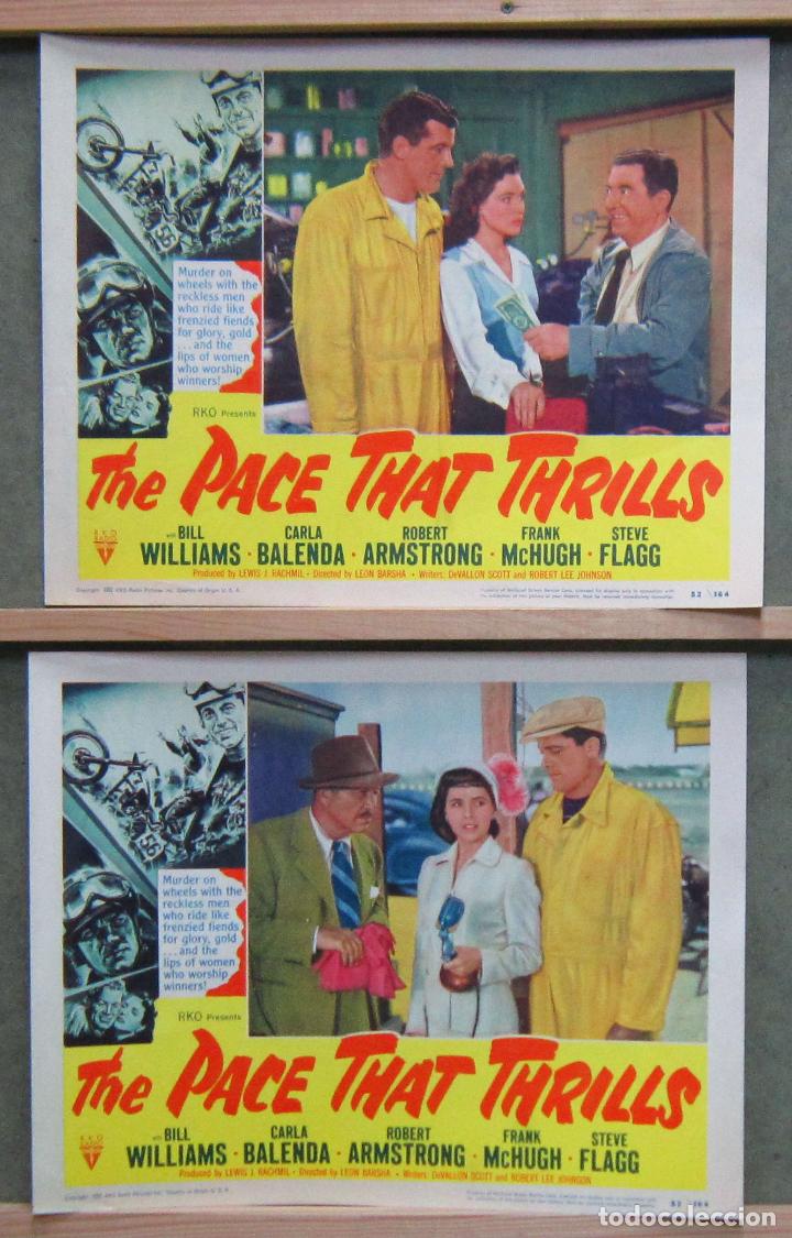 Cine: ZJ64 THE PACE THAT THRILLS MOTOS MOTOCICLETA  2 FOTOCROMOS LOBBY CARDS ORIGINAL AMERICANO