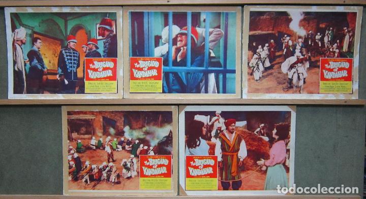 Cine: ZJ65 REBELION EN LA INDIA OLIVER REED HAMMER 5 FOTOCROMOS LOBBY CARDS ORIGINAL AMERICANO