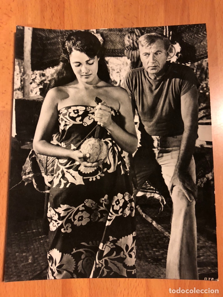 Cine: Foto original 21x16,5 cm retorno al para&iacute;so.Gary Cooper Roberta haynes