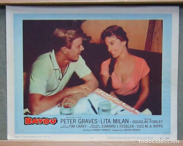 Cinema: ZI41 BAYOU PETER GRAVES LITA MILAN FOTOCROMO LOBBY CARD ORIGINAL AMERICANO