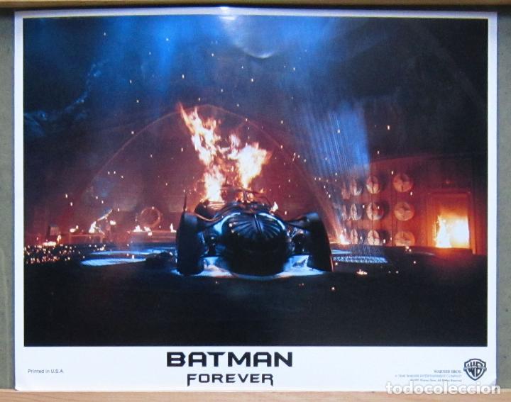 Cine: ZI86 BATMAN FOREVER VAL KILMER BATMOBILE FOTOCROMO LOBBY CARD ORIGINAL AMERICANO