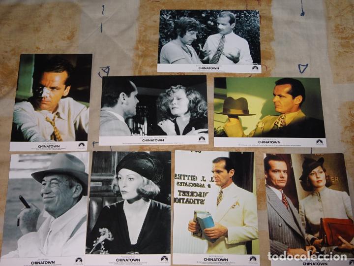 Kino: 8 FOTO POSTALES CINE CL&Aacute;SICO. A&Ntilde;O 2004 PEL&Iacute;CULA CHINATOWN 1974. JACK NICHOLSON FAYE DUNAWAY