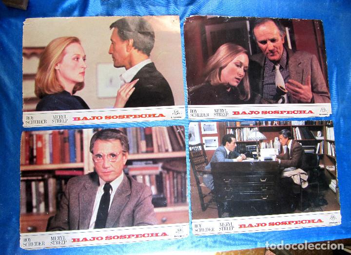 Cine: LOBBY CARD. 10 FOTOCROMOS. BAJO SOSPECHA, 2000. MERRYL STREEP, ROY SCHEIDER. DIR: STEPHEN HOPKINS