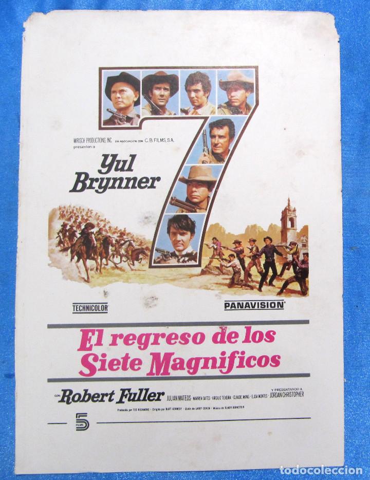 Cine: LOBBY CARD. 1 FOTOCROMO. EL REGRESO DE LOS SIETE MAGN&Iacute;FICOS, YUL BRYNNER, WARREN OATES, 1966.