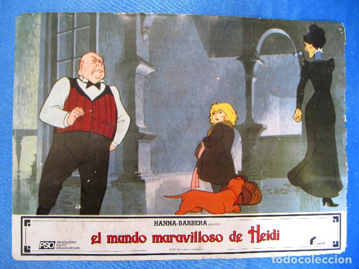 Cine: LOBBY CARD. 1 FOTOCROMO. EL MUNDO MARAVILLOSO DE HEIDI. HANNA BARBERA, 1982.