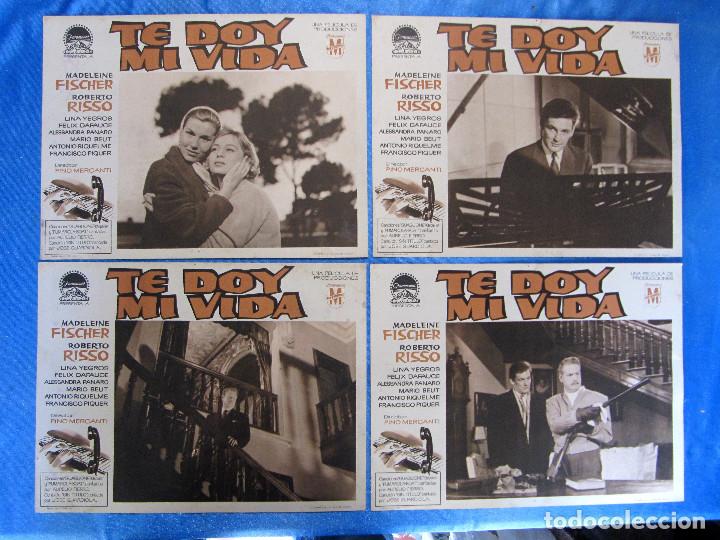 Cine: LOBBY CARD. 16 FOTOCROMOS. TE DOY MI VIDA. MADELEINE FISCHER, F&Eacute;LIX DAFAUCE. DIR. PINO MERCANTI 1959