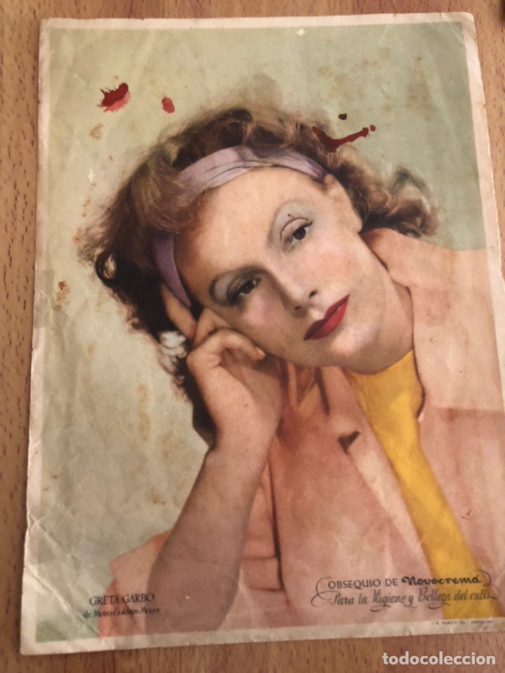 Cine: Greta garbo publicidad productos de belleza novocrema 19,5x14,5 cm
