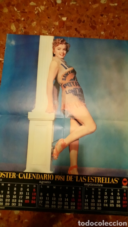 Cine: Poster calendario 1981 Marilyn monroe