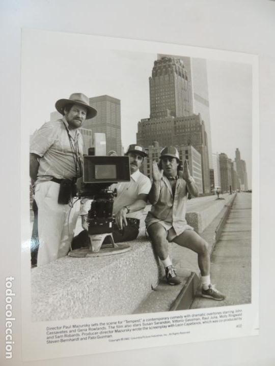 Cine: paul mazursky - foto b/n original - filmmaker director tempest la tempestad shakespeare