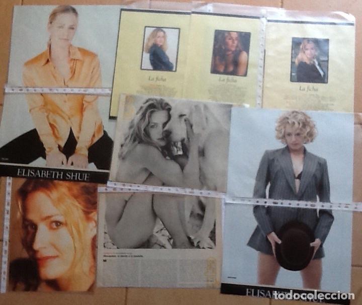 Cine: ELISABETH SHUE, 36 P&Aacute;GINAS DE RECORTES DE PRENSA EN FUNDAS DE PL&Aacute;STICO