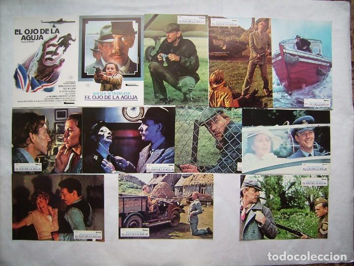 Cine: EL OJO DE LA AGUJA, con Donald Sutherland. juego completo de 12 FOTOCROMOS. 1980.