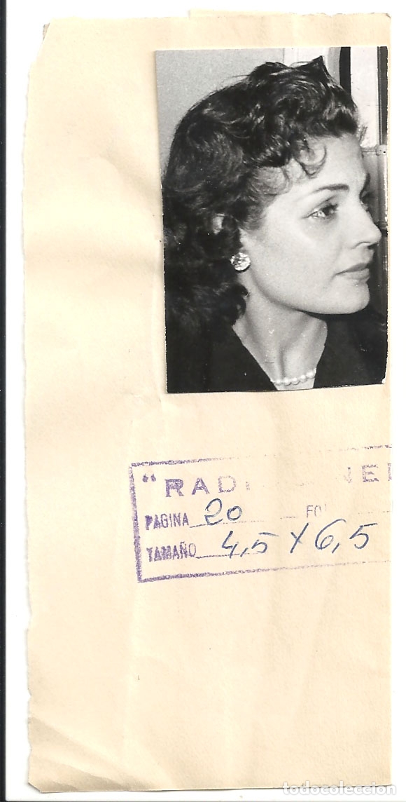 Cine: F29817 CARMEN SEVILLA FOTO B/N ORIGINAL PRENSA