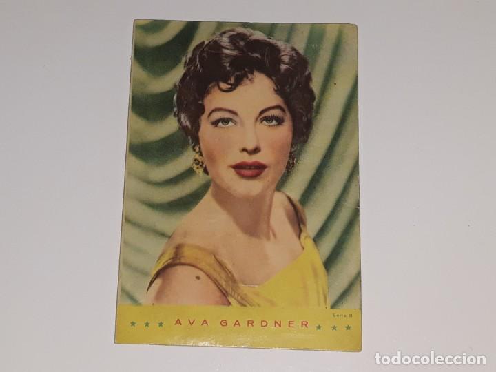 Cine: ANTIGUO CROMO CALENDARIO DE LA ACTRIZ AVA GARDNER SERIE 8 PUBLICIDAD AYAMONTE TRASERA A&Ntilde;O 1959
