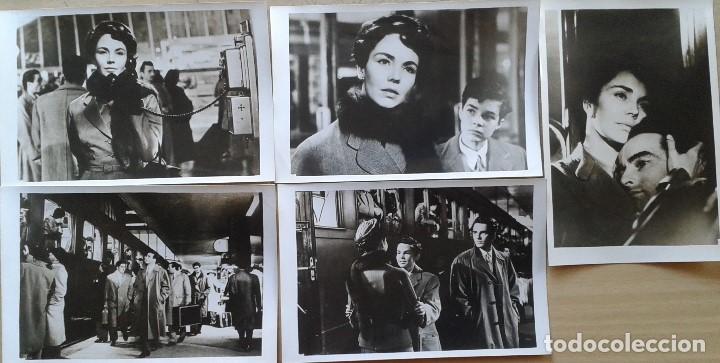 Cine: ESTACI&Oacute;N TERMINI. 5 FOTOS 12X18. JENNIFER JONES, MONTGOMERY CLIFT