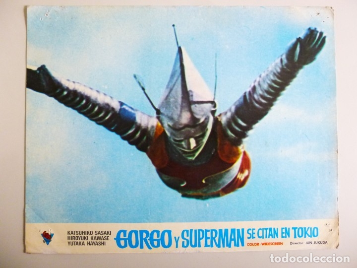 Cinema: JUEGO DE 9 FOTOCROMOS DE LA PEL&Iacute;CULA. GORGO Y SUPERMAN SE CITAN EN TOKYO ORIGINALES DE &Eacute;POCA