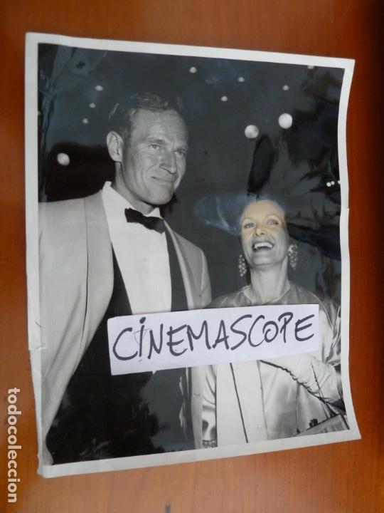 Cine: charlton heston  foto original antigua