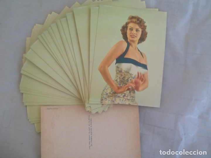 Kino: LOTE DE 47 POSTALES, IGUALES, ACTRIZ SOPHIA LOREN. 158 PUBLISHED BY EAST-WEST PUBLISHERS. POSTCARD