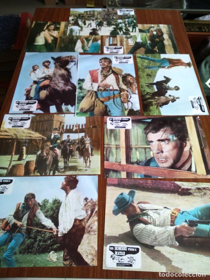 Cinema: UN HOMBRE VIENE A MATAR -- 10 FOTOCROMOS ORIGINALES -- RICHARD WILLER Y WILLIAM SPOLT --