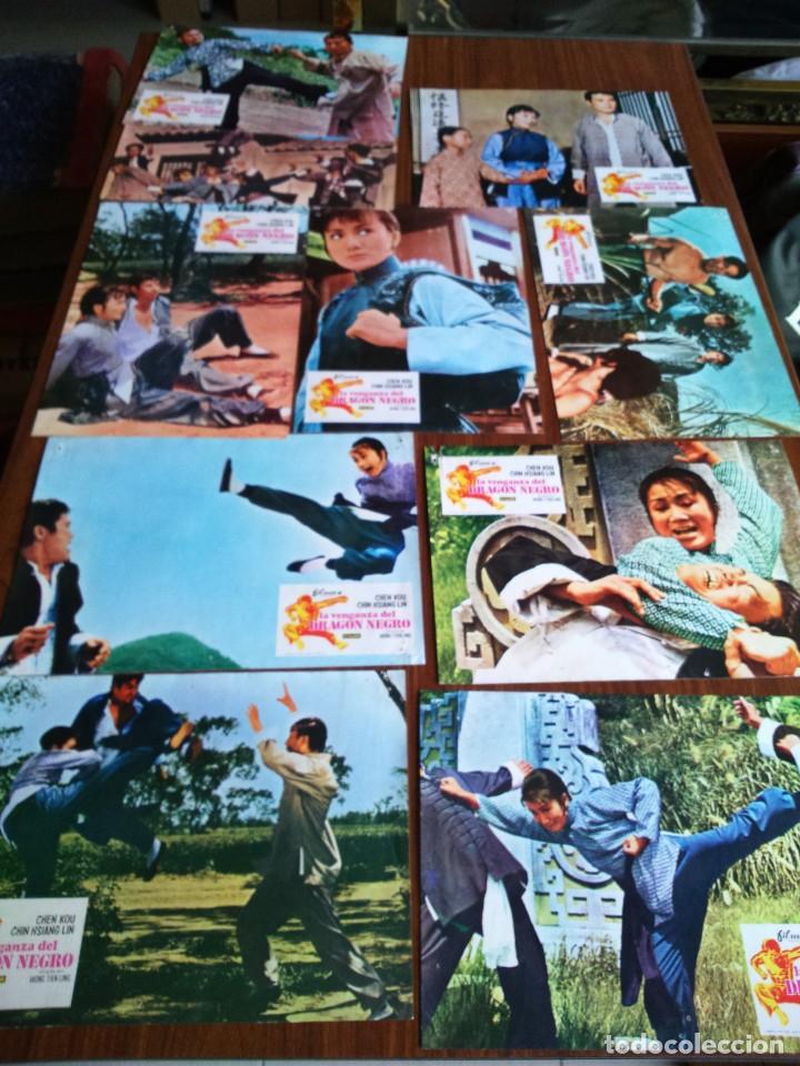 Cinema: LA VENGANZA DEL DRAGON NEGRO -- 10 FOTOCROMOS ORIGINALES -- 1974 --
