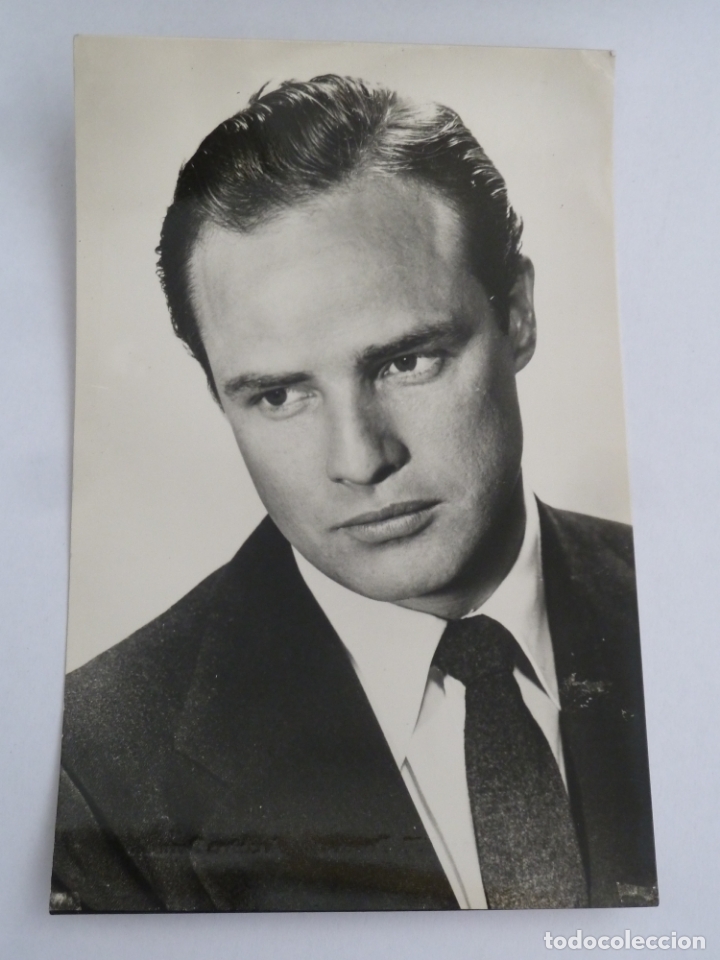 Cine: marlon brando postal original antigua perfecto estado