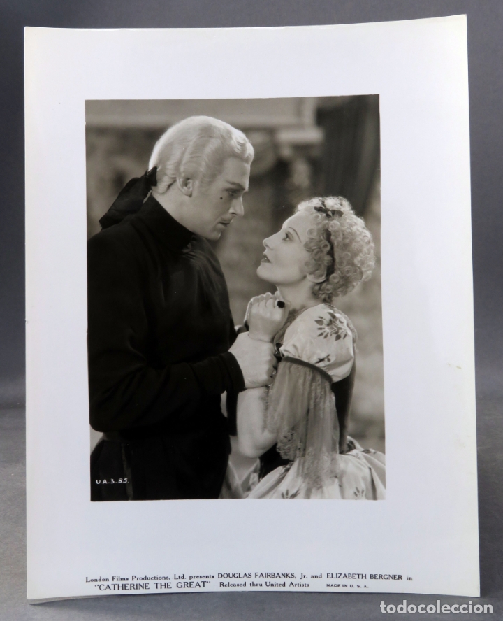 Cine: Foto original pel&iacute;cula Catalina de Rusia Douglas Fairbanks Elizabeth Bergner 1934 26 cm x 20 cm