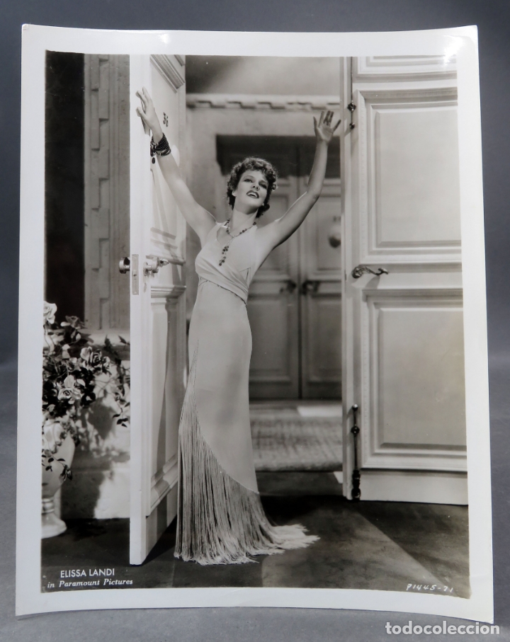 Cine: Foto original prensa Elissa Landi Paramount a&ntilde;os 30 26 cm x 20 cm