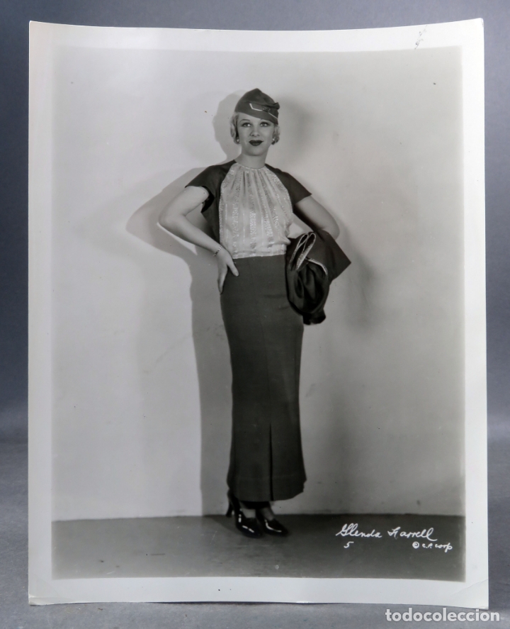 Kino: Foto original prensa Glenda Farrell en Dama por un d&iacute;a Metro Goldwyn Mayer a&ntilde;os 30 26 cm x 20 cm