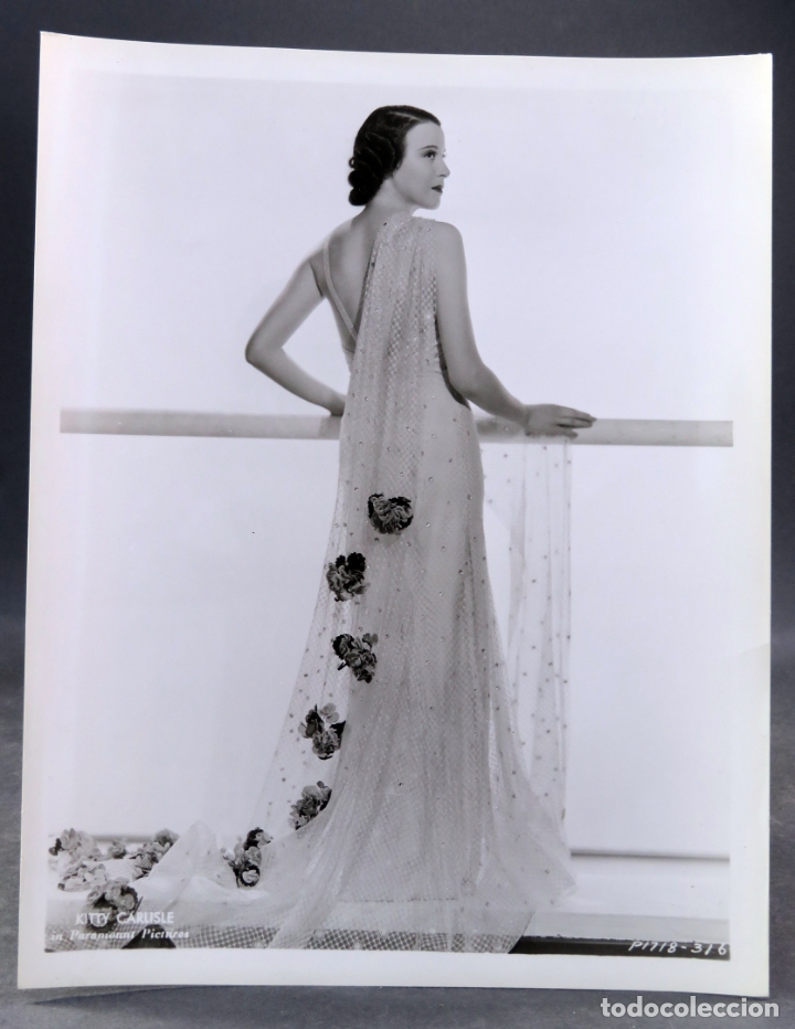 Kino: Foto original prensa Kitty Carlisle Paramount a&ntilde;os 30 26 cm x 20 cm