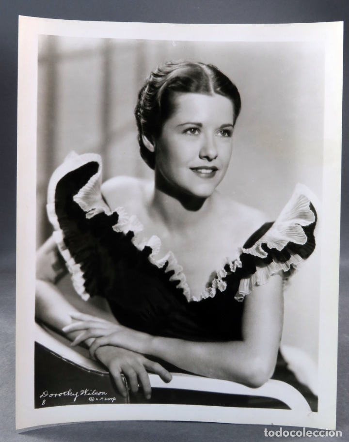 Kino: Foto original prensa Dorothy Wilson en pel&iacute;cula Sobre las Nubes a&ntilde;os 30 26 cm x 20 cm