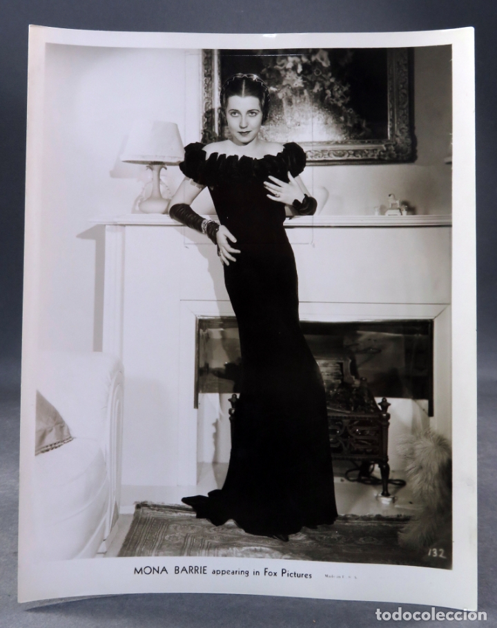 Cine: Foto original prensa Mona Barrie Fox Pictures a&ntilde;os 30 26 cm x 20 cm