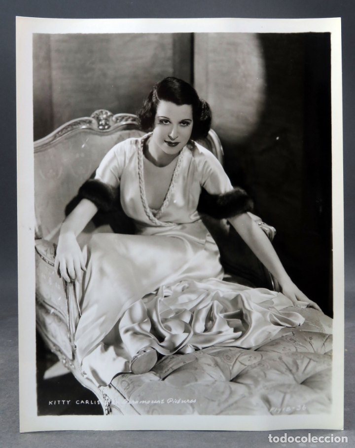 Cine: Foto original prensa Kitty Carliste Paramount a&ntilde;os 30 26 cm x 20 cm