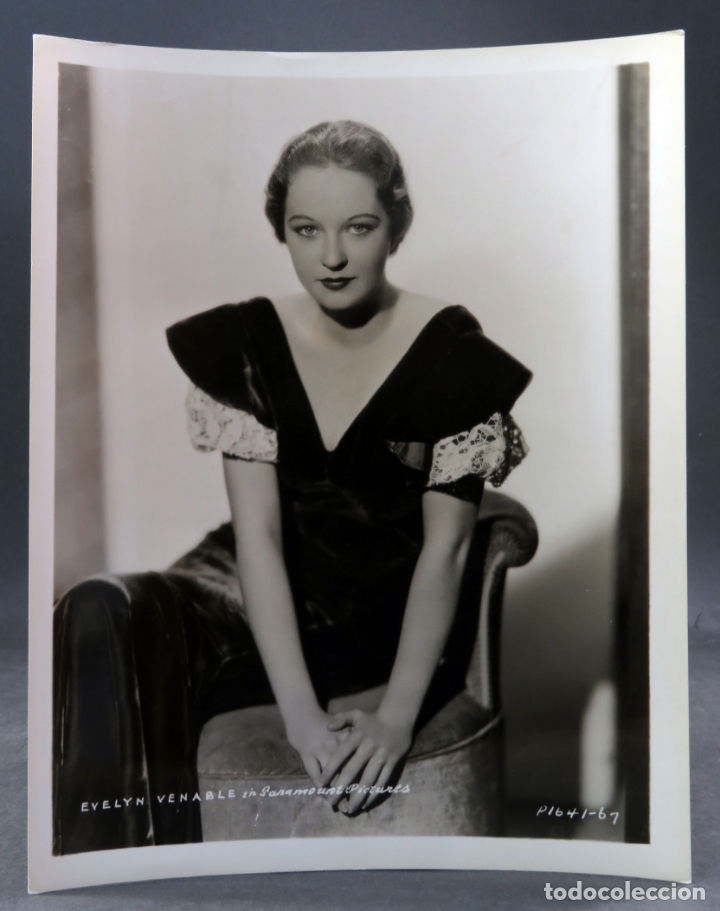 Cine: Foto original prensa Evelyn Venable Paramount a&ntilde;os 30 26 cm x 20 cm